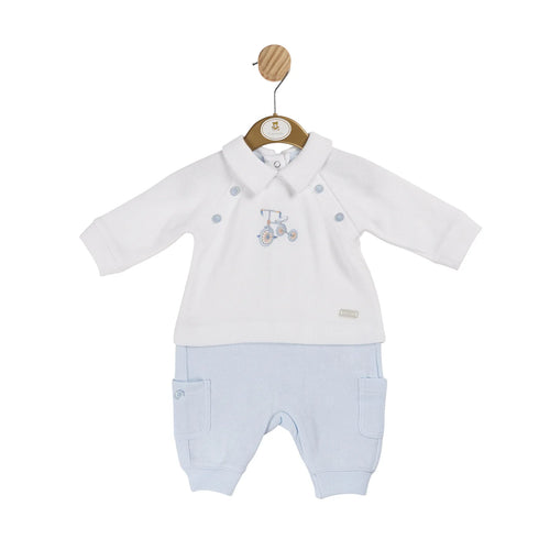 Mintini AW24 Romper White / Sky