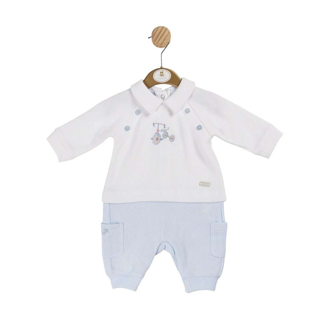 Mintini AW24 Romper White / Sky