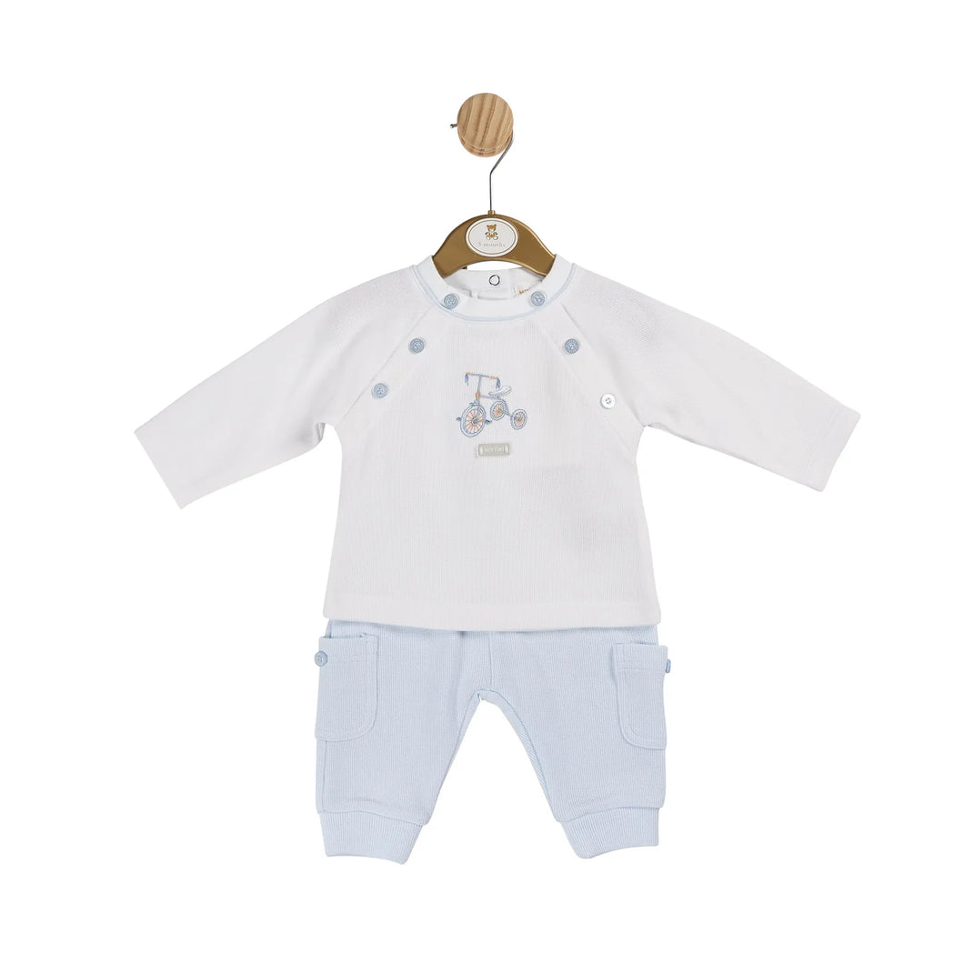 Mintini AW24 Top & Trouser Set White / Sky 6012