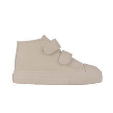 Load image into Gallery viewer, Mitch &amp; Son AW24 DOUBLE V Beige Velcro Hi Top Trainers