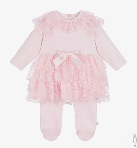 Caramelo AW24 Lace Skirt Babygrow 0357201 Pink