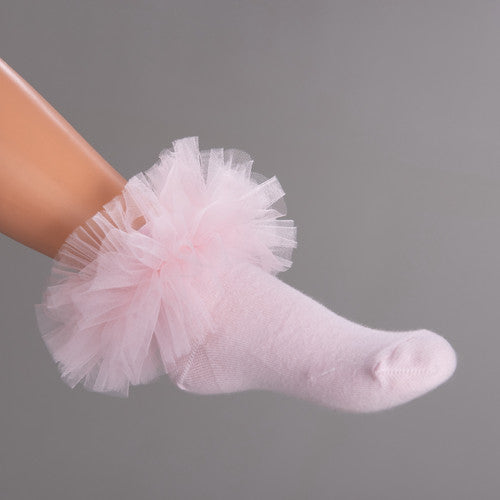 Daga AW24 Tulle Ankle Sock Pink 24187