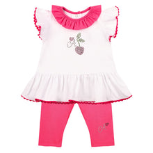 Load image into Gallery viewer, Little A SS26 Pheobe 206 Cherry Legging Set  Bright White