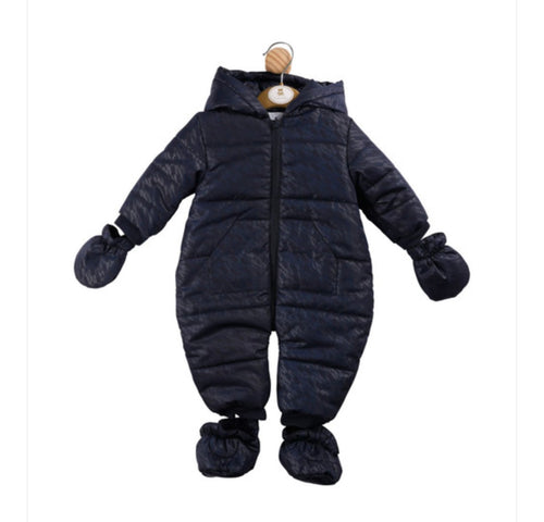 Mintini AW24 Snowsuit - Blue/Navy - REVERSABLE - Sky