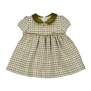 Mayoral AW25 Plaid Dress 2831 Olive