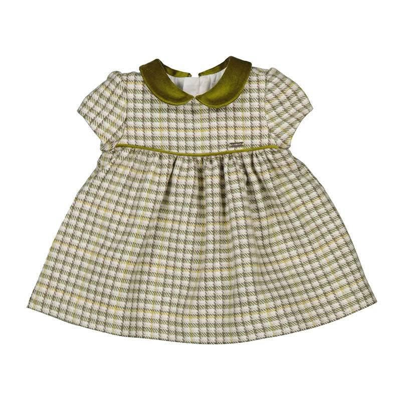 Mayoral AW25 Plaid Dress 2831 Olive