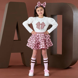 ADee AW25 Initial Print Skirt Set 518 Milan