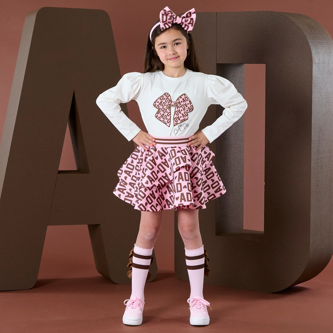 ADee AW25 Initial Print Skirt Set 518 Milan