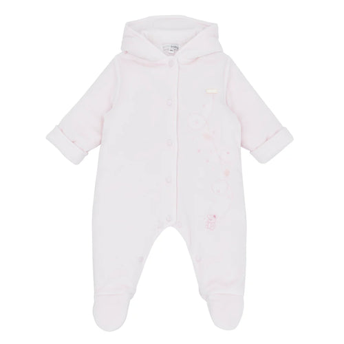 Blues Baby AW25 Pink Velour Babygrow BB2079P WINTERSWIJK