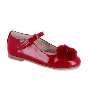 Mayoral Girl pompom ballet flats sustainable leather Mary Jane