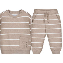 Load image into Gallery viewer, Mayoral AW26 Baby Boy Patterned Pullover &amp; Jogger Set 2416 &amp; 2538 Truffle