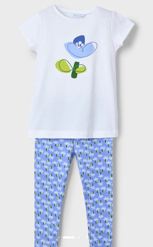 Mayoral SS25 Ankel Legging Set 3713 Indigo