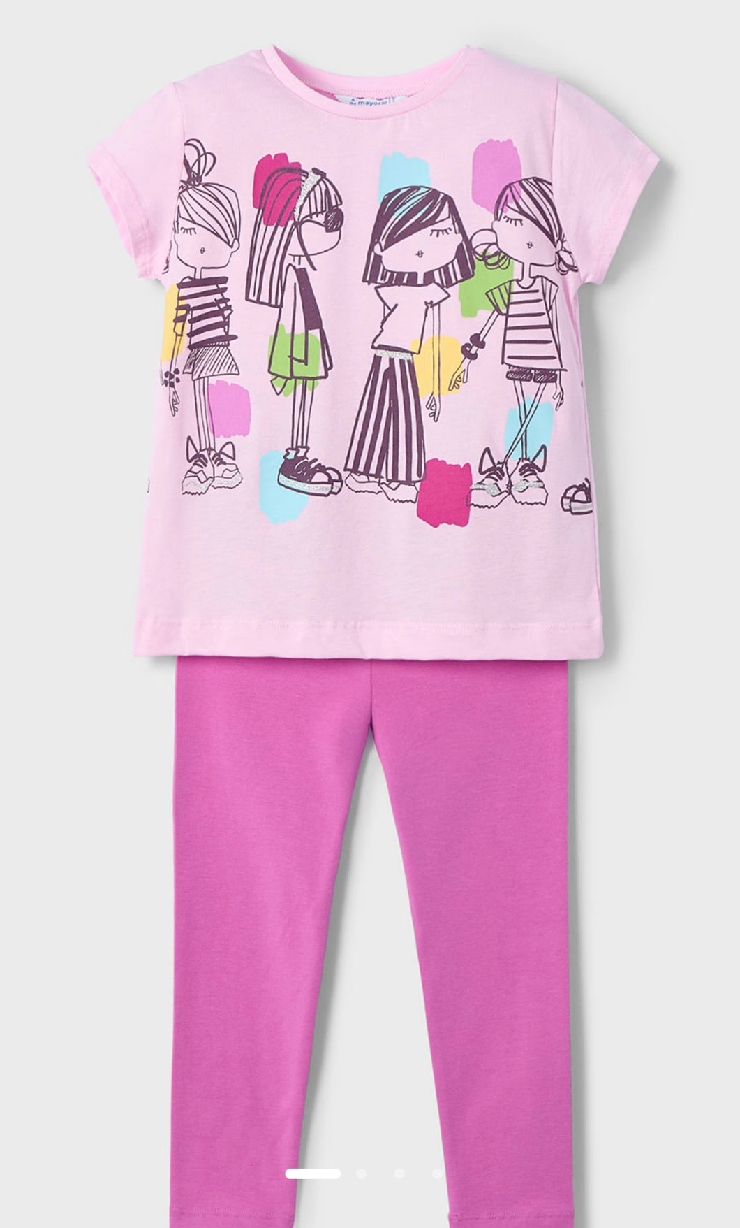 Mayoral SS25 Ankel Legging Set 3713 Orchid