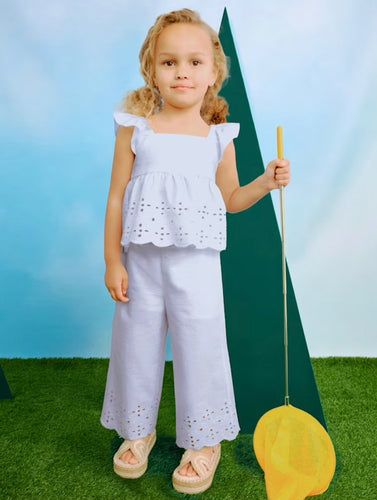 Mayoral SS25 Trouser Set 3561 White