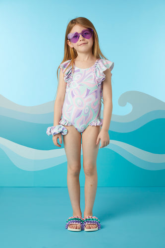 ADee SS24 Pastel Print Swimsuit Dori Lilac 801