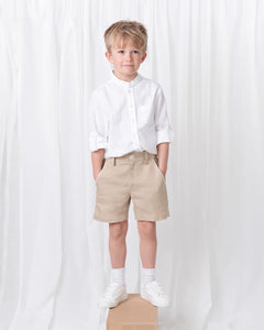 Caramelo SS25 Summer Fete Linen Short Set BEIGE 0331223