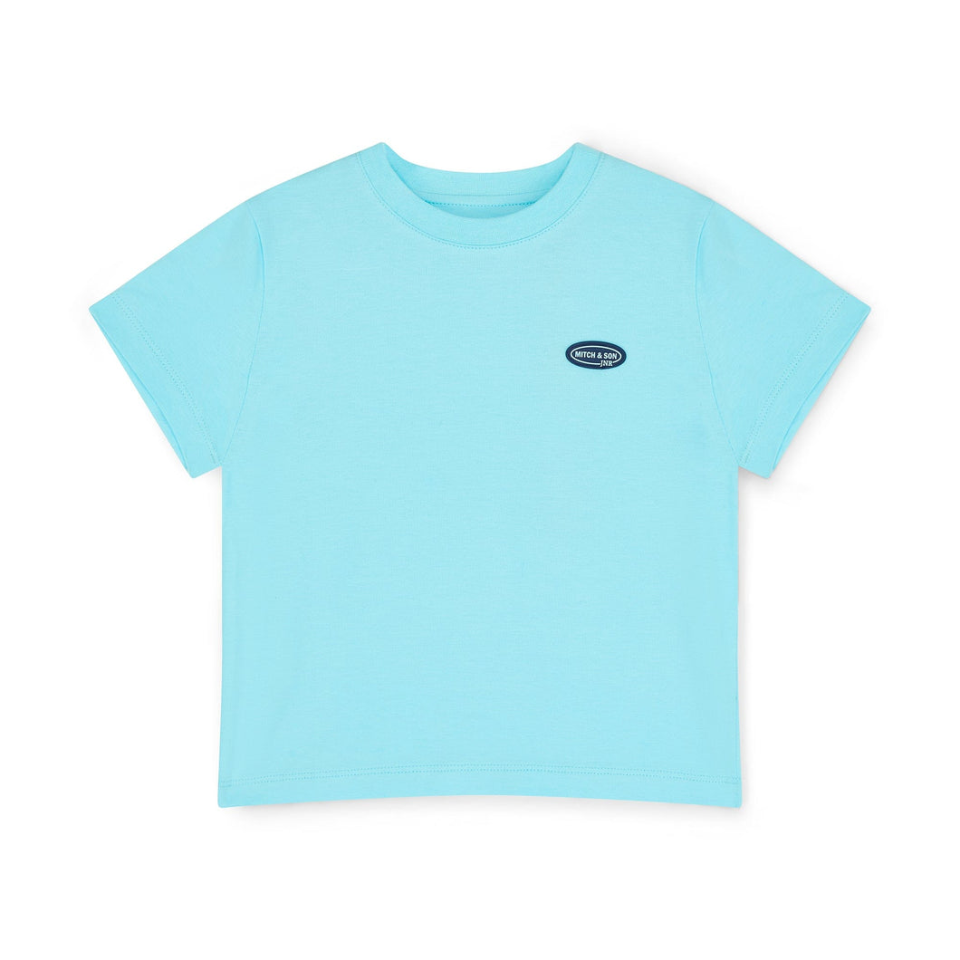 Mitch & Son SS25 JNR Hunter Badge T-shirt - Turquoise