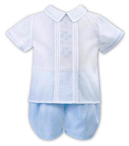 Sarah Louise SS25 Boys Blue 2 piece set C4001