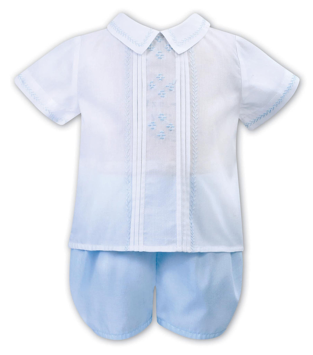 Sarah Louise SS25 Boys Blue 2 piece set C4001