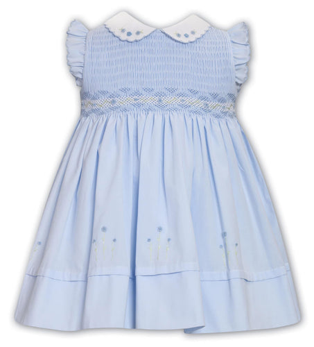Sarah Louise SS25 Sky Blue Smocked Dress