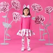 Load image into Gallery viewer, ADee AW26 Aspen Rose Print Drop Waist Dress 701 Fuchsia