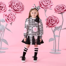 Load image into Gallery viewer, ADee AW26 Alayah Houndtooth Print Dress 705 Pink / Black