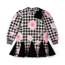 Load image into Gallery viewer, ADee AW26 Alayah Houndtooth Print Dress 705 Pink / Black