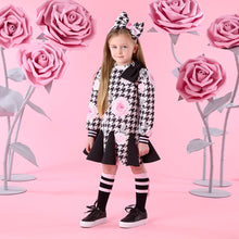 Load image into Gallery viewer, ADee AW26 Alayah Houndtooth Print Dress 705 Pink / Black