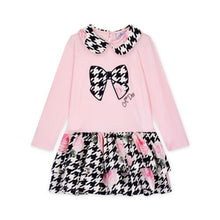 Load image into Gallery viewer, ADee AW26 Adriana Houndtooth Drop Waist Dress 706 Pale Pink