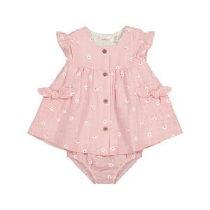 Mayoral SS25 Baby Dress 1851 Baby Rose