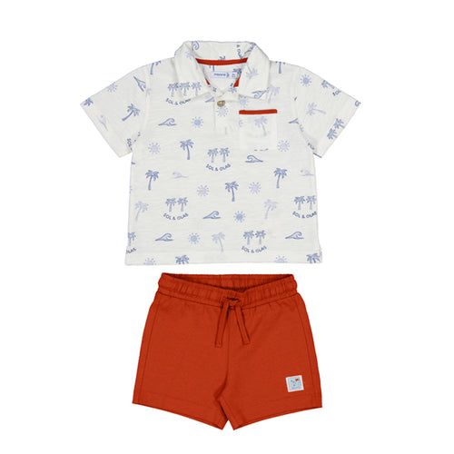 Mayoral SS25 Baby Boy Short Set 1657 Red