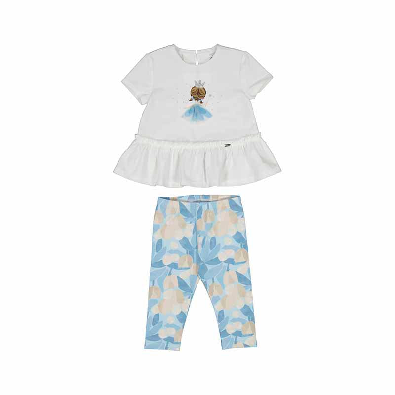 Mayoral SS25 Baby Girl Legging Set 1735 Sky