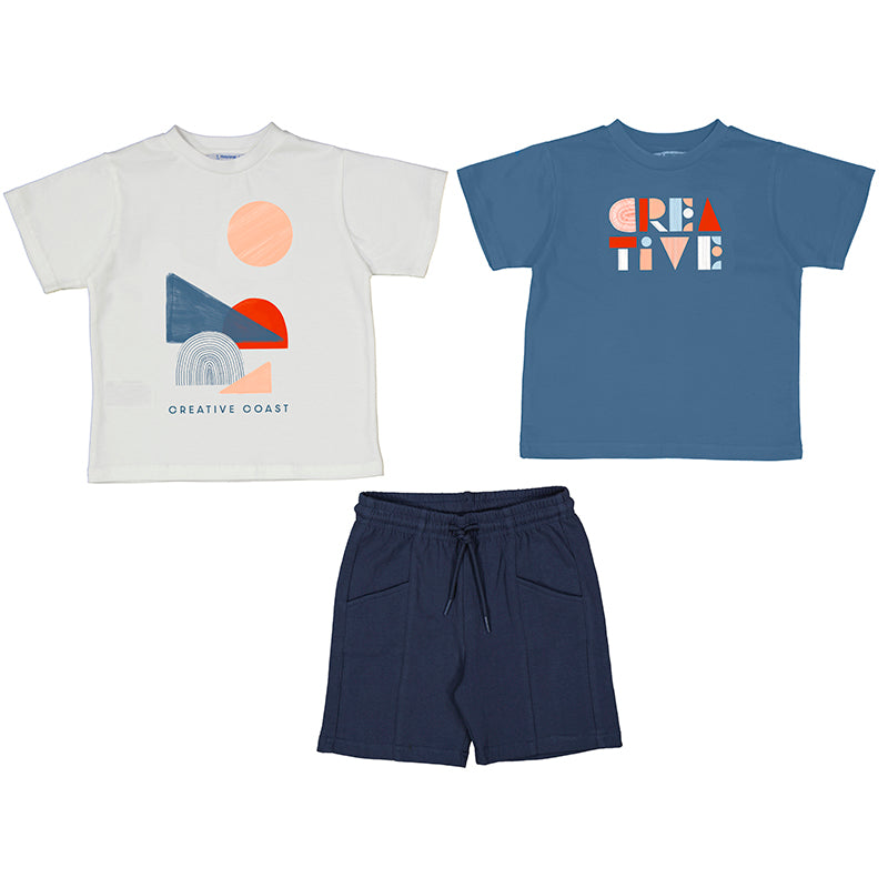 Mayoral SS2 Mini Boys Short Set 3602 Blue