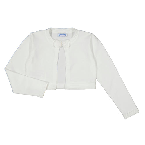 Mayoral SS25 Mini Girls Knit Cardigan Natural 321