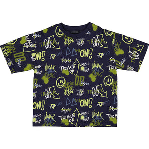 Mayoral SS25 Printed T-Shirt  6019 Navy