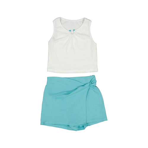Mayoral SS25 Junior girls Shorts Set 6224 AGATE