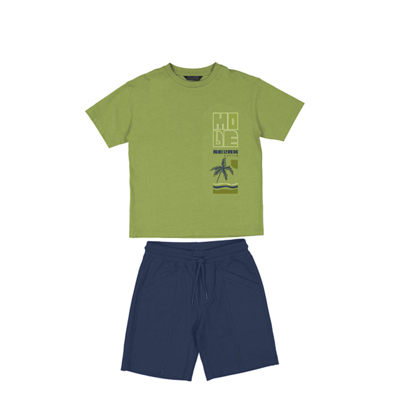 Mayoral SS25 Junior Boys shorts set 6677 Green