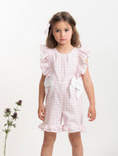 Load image into Gallery viewer, Caramelo SS25 0390228 PINK COUNTRY KITCHEN BOW PLAYSUIT