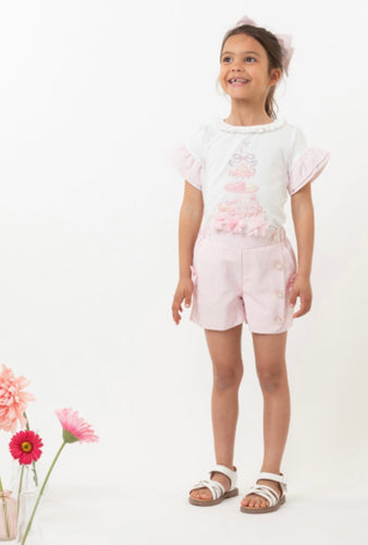 Caramelo SS25 349069 PINK ENGLISH SUMMER SHORT SET