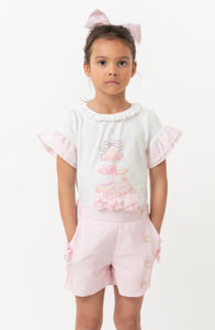 Caramelo SS25 349069 PINK ENGLISH SUMMER SHORT SET