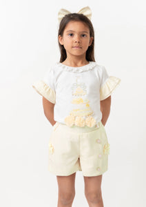 Caramelo SS25 349069 ENGLISH SUMMER SHORT SET Lemon