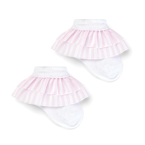 Little A SS25 Frill Ankle Socks 112 Annabell Pink Blossom