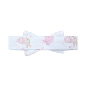 Little A SS25 Bow Headband Ava 113 Bright White