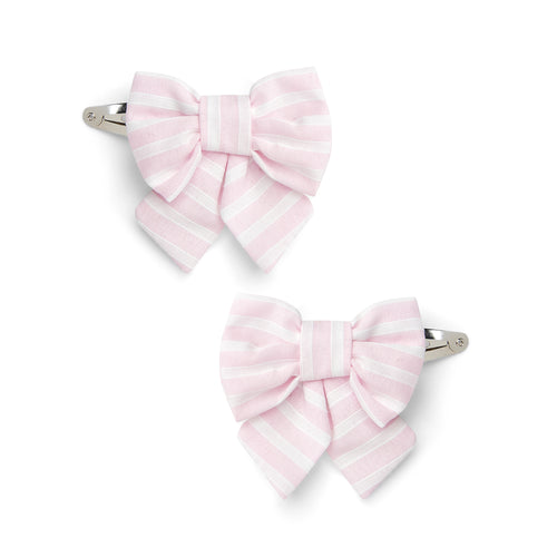 Little A SS25 Bow Hairclips 114 Afia Bright White