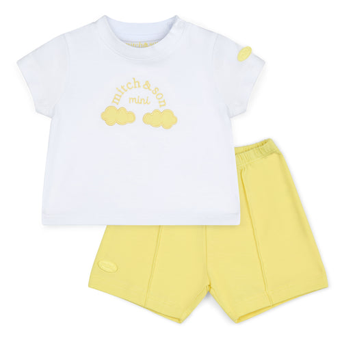 Mini Mitch & Son SS25 007 Ezra Rainbow Soft set Lemon Glo