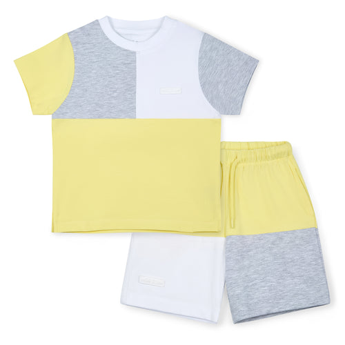 Mitch & Son SS25 Cut n Sew Set 211 lemon Gray