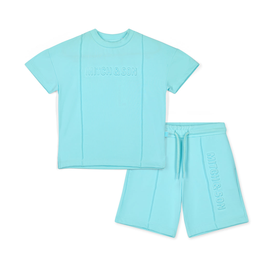 Mitch & Son SS25 Drop Shoulder Pin Tuck Sets Harpur Turquoise