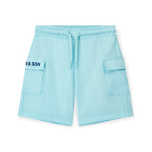 Load image into Gallery viewer, Mitch &amp; Son SS25 Nylon Cargo Shorts Hamish 315 Turquoise