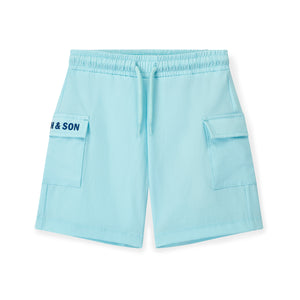 Mitch & Son SS25 Nylon Cargo Shorts Hamish 315 Turquoise