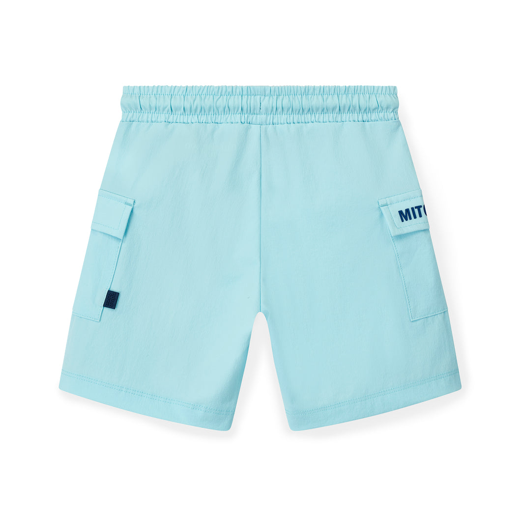 Mitch & Son SS25 Nylon Cargo Shorts Hamish 315 Turquoise